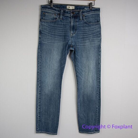Madewell (flawed) men's Slim Authentic Flex Jeans in Seaward Wash, 34*30 - Picture 1 of 15